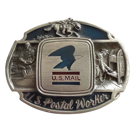 Siskiyou Other - Siskiyou Buckle Co US Mail Postal Worker USPS Belt Buckle 1986 Vintage RARE